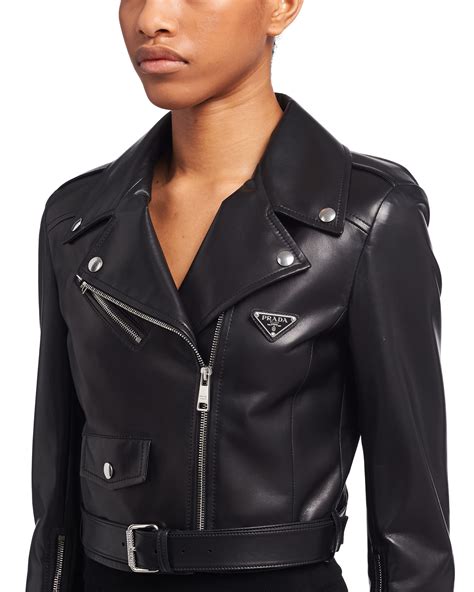 prada leather jacket women